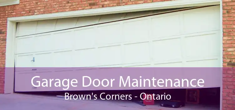 Garage Door Maintenance Brown's Corners - Ontario